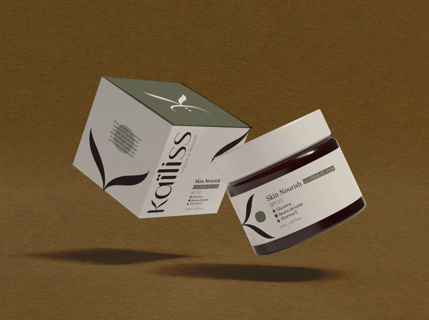 Kaïliss, packaging de la crème de jour Skin Nourish