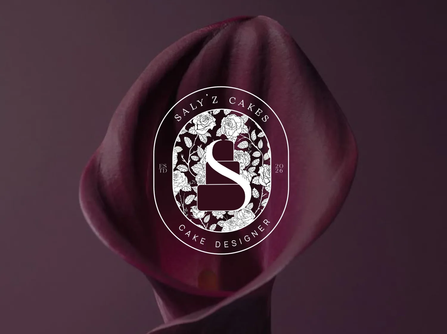 Saly'z Cakes, logo en version badge